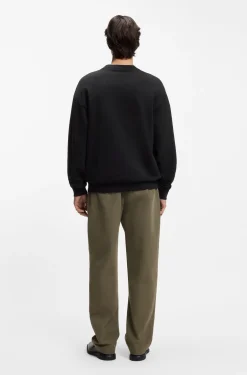 Cotton-terry sweatshirt with gradient logo