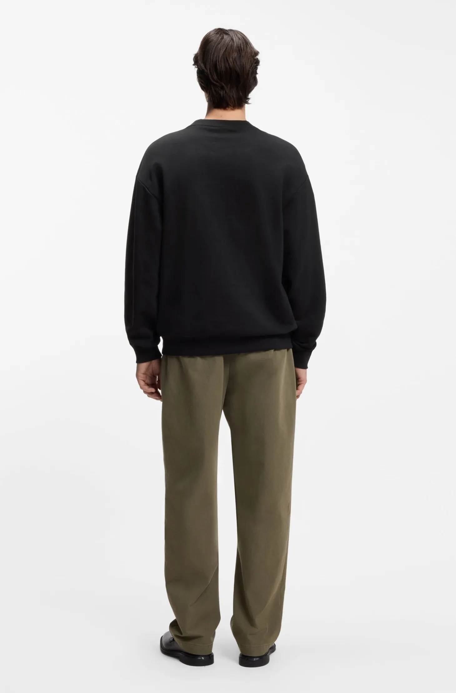 Cotton-terry sweatshirt with gradient logo