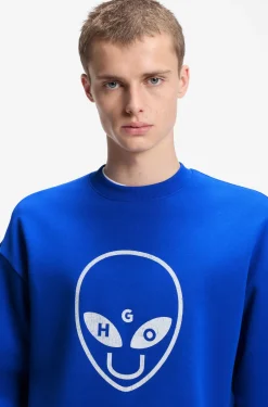 Cotton-terry sweatshirt with logo artwork