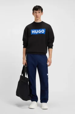 Cotton-terry sweatshirt with logo print