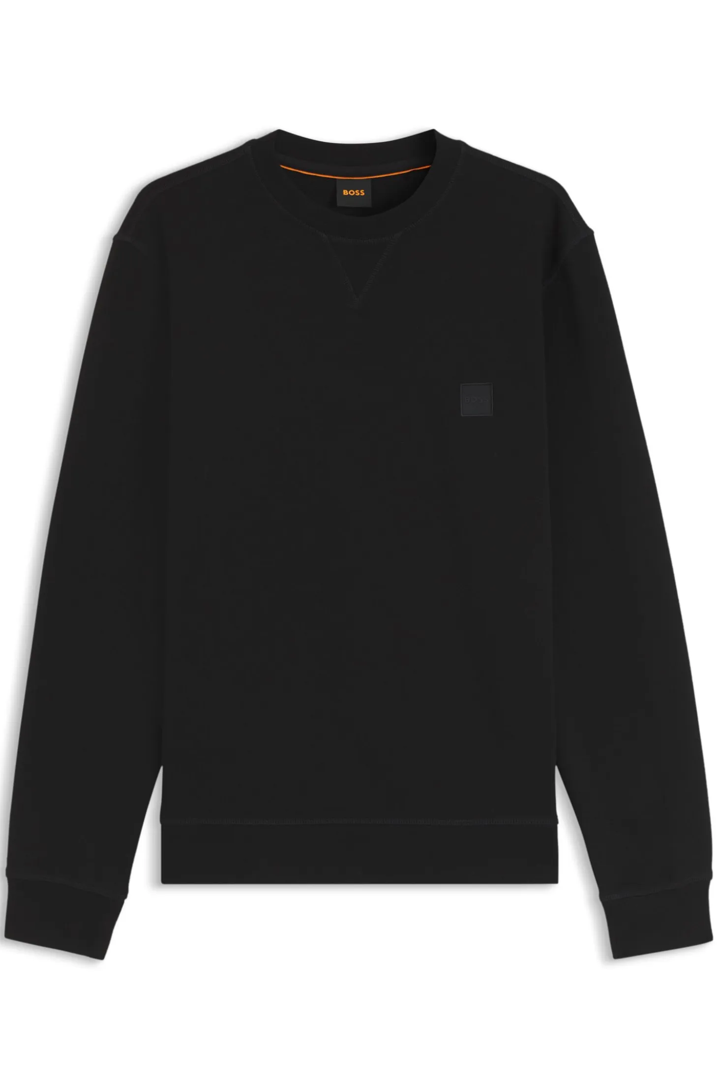 Cotton-terry sweatshirt with logo patch