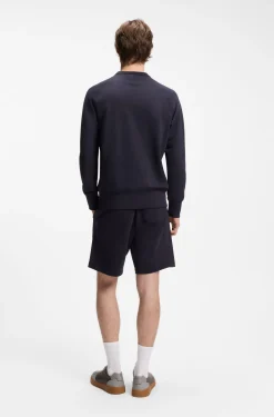 Cotton-terry sweatshirt with logo badge