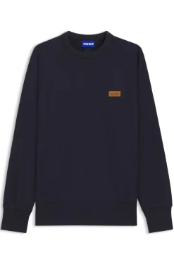 Cotton-terry sweatshirt with logo badge