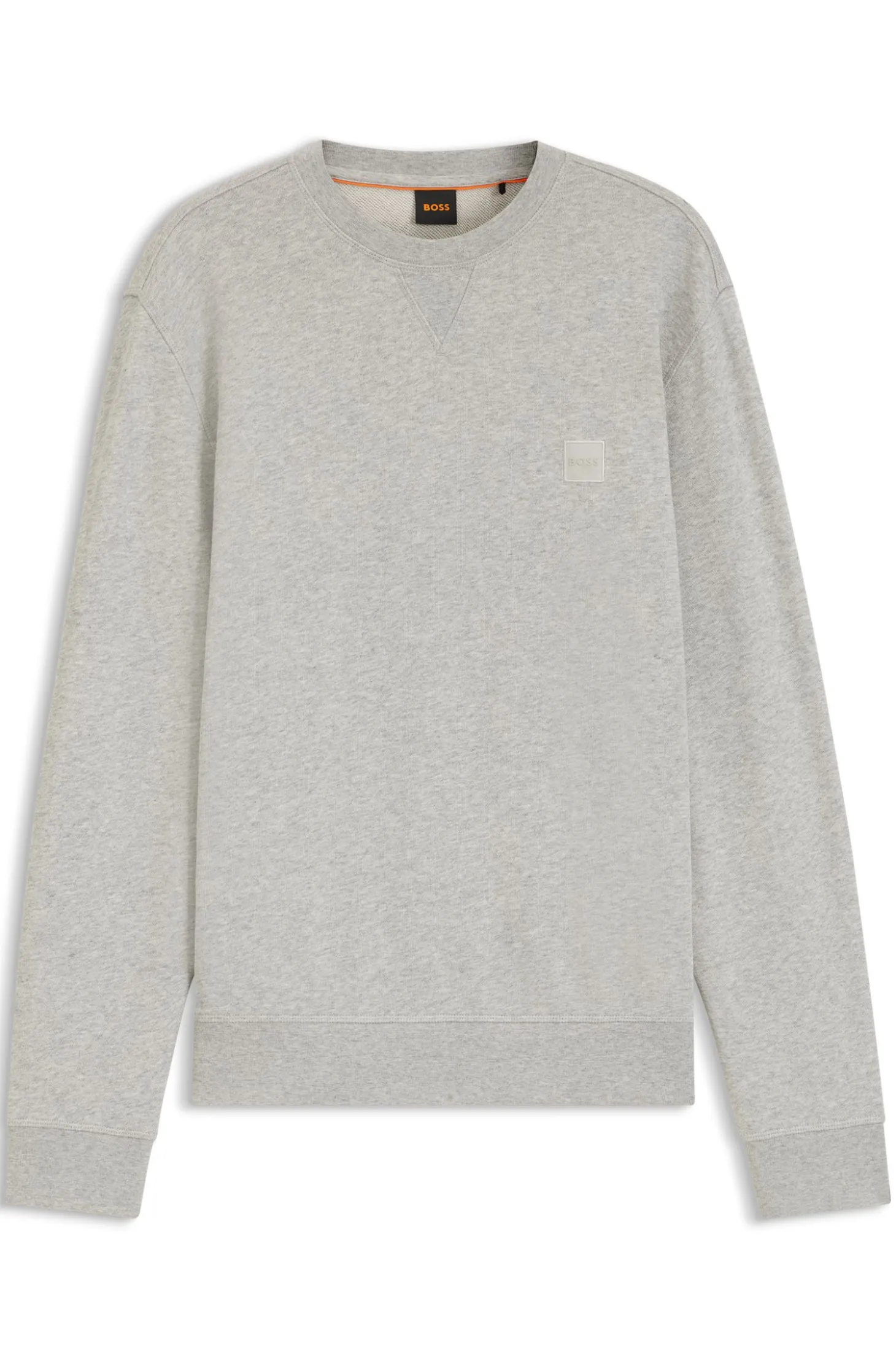 Cotton-terry sweatshirt with logo patch