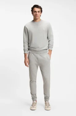 Cotton-terry sweatshirt with logo patch