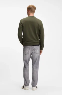 Cotton-terry sweatshirt with logo patch