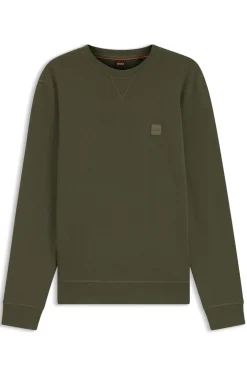 Cotton-terry sweatshirt with logo patch