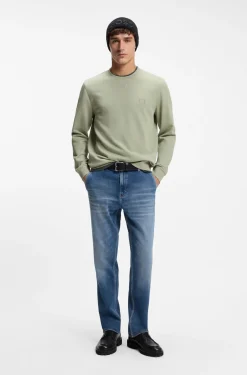 Cotton-terry sweatshirt with logo patch