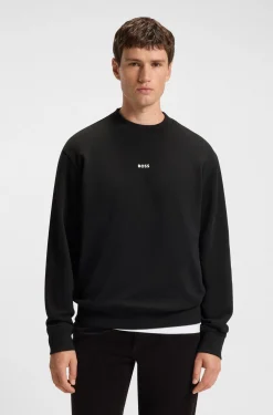Cotton-terry sweatshirt with logo print
