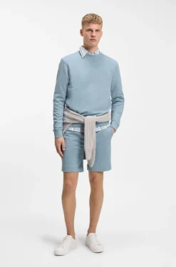 Cotton-terry sweatshirt with logo patch