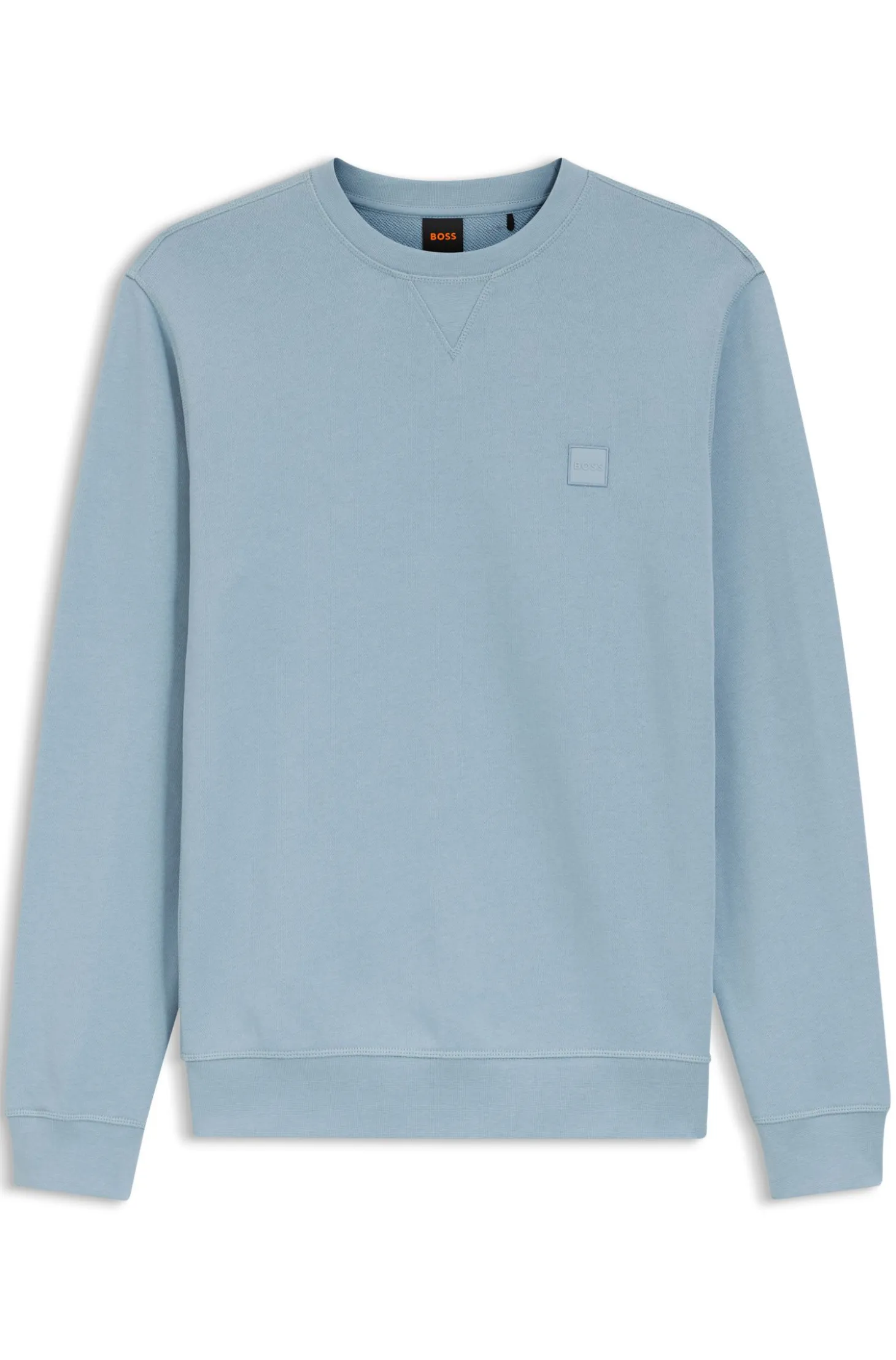 Cotton-terry sweatshirt with logo patch