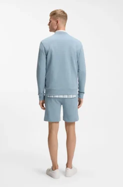 Cotton-terry sweatshirt with logo patch