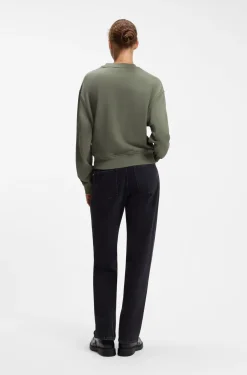 Cotton-terry sweatshirt with logo badge