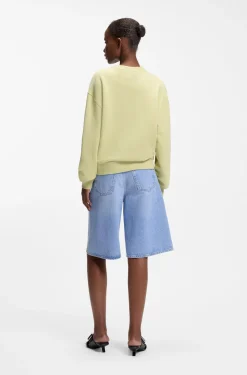 Cotton-terry sweatshirt with embroidered logo