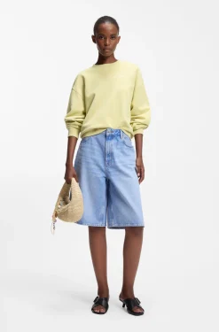 Cotton-terry sweatshirt with embroidered logo