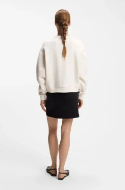Cotton-terry sweatshirt with embroidered logo