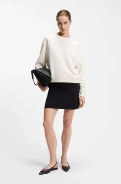 Cotton-terry sweatshirt with embroidered logo