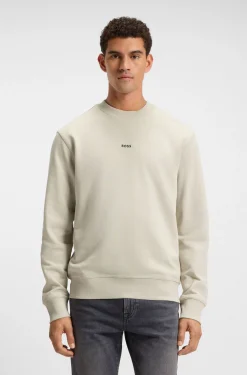 Cotton-terry sweatshirt with logo print