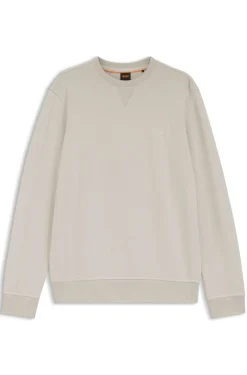 Cotton-terry sweatshirt with logo patch