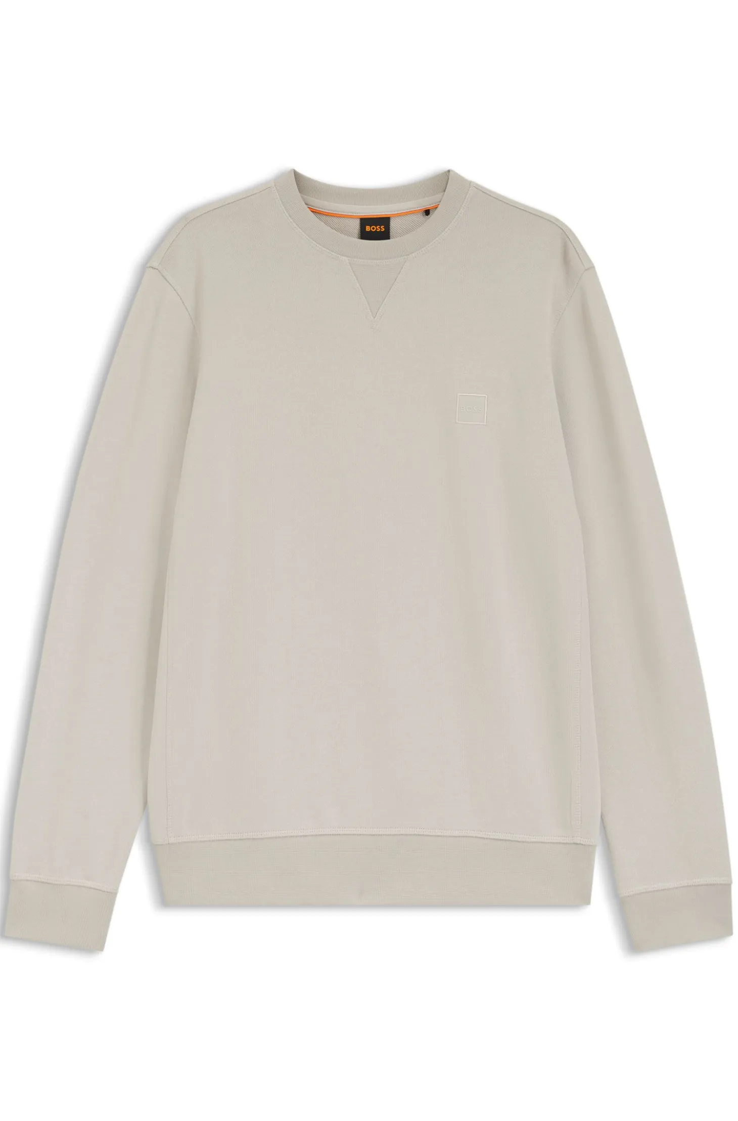 Cotton-terry sweatshirt with logo patch