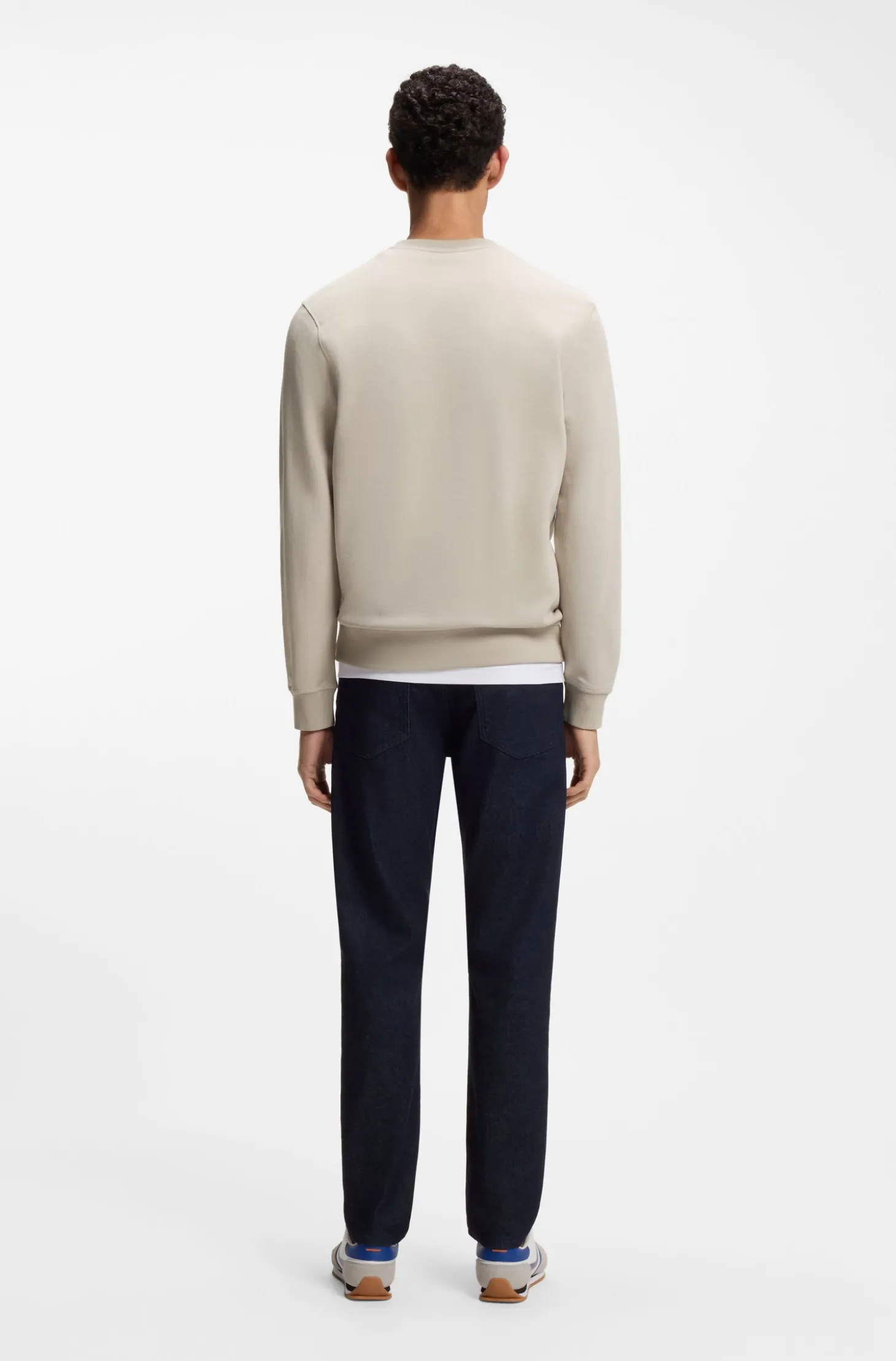 Cotton-terry sweatshirt with logo patch