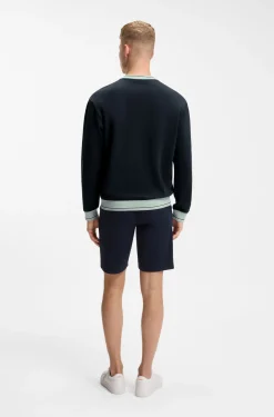 Cotton-terry sweatshirt with contrast details