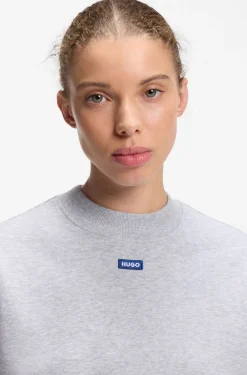 Cotton-terry sweatshirt with logo badge