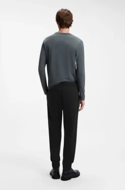 Cotton-terry tracksuit bottoms with logo detail