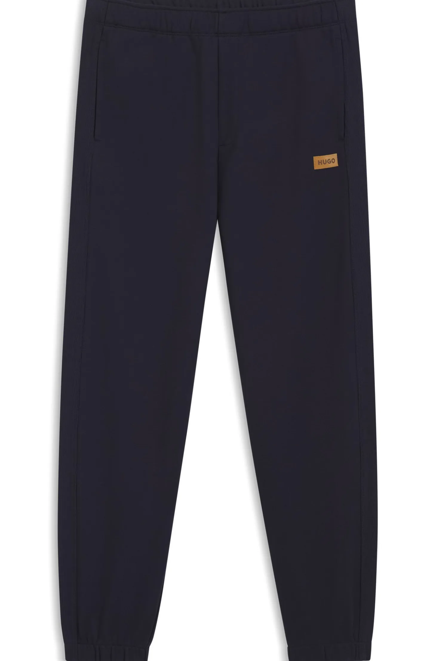 Cotton-terry tracksuit bottoms with logo badge