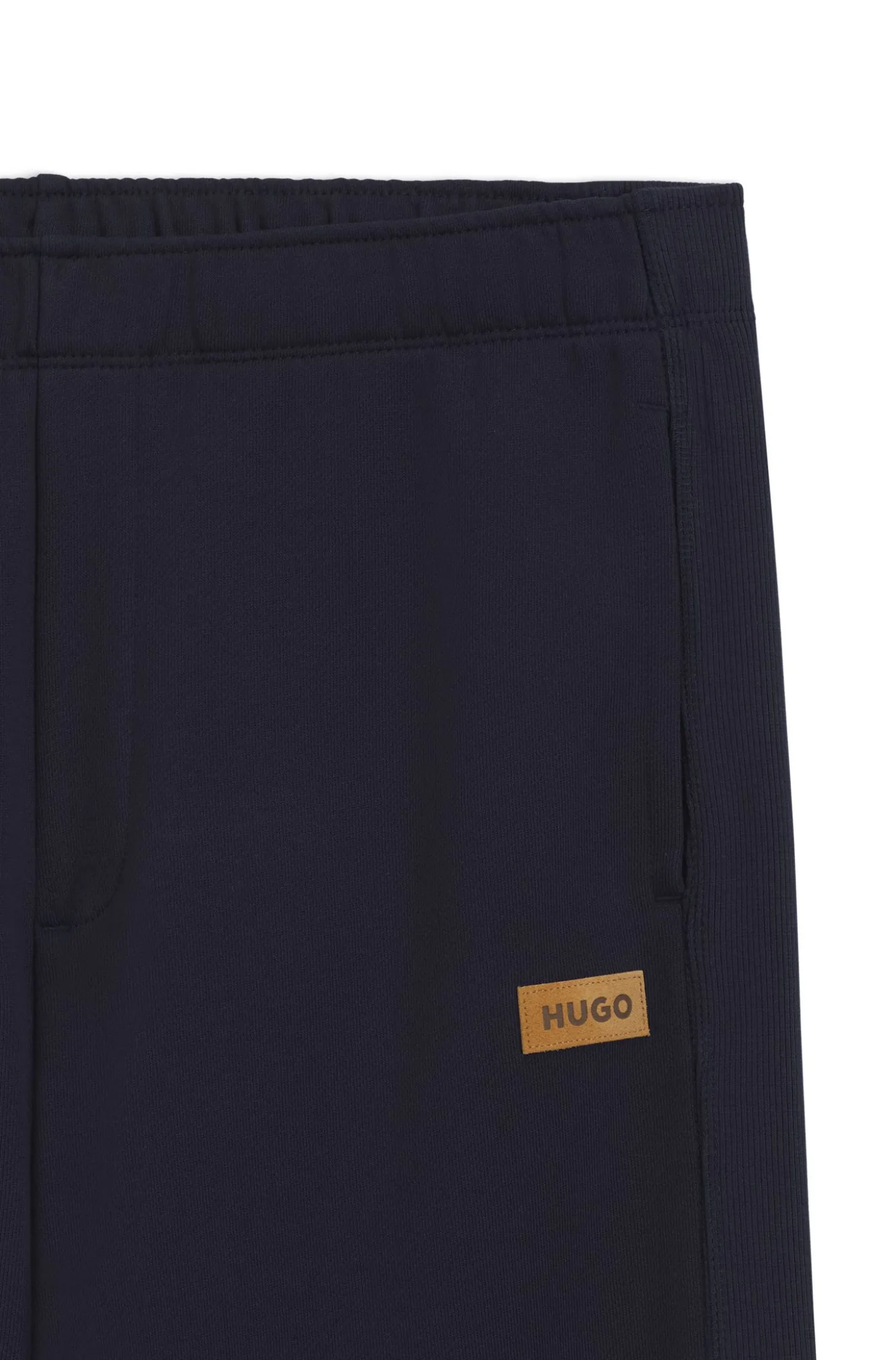 Cotton-terry tracksuit bottoms with logo badge