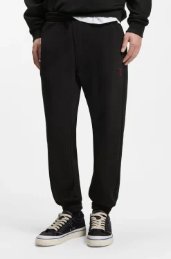 Cotton-terry tracksuit bottoms with gradient logo