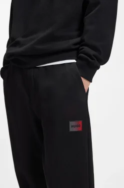 Cotton-terry tracksuit bottoms with gradient logo