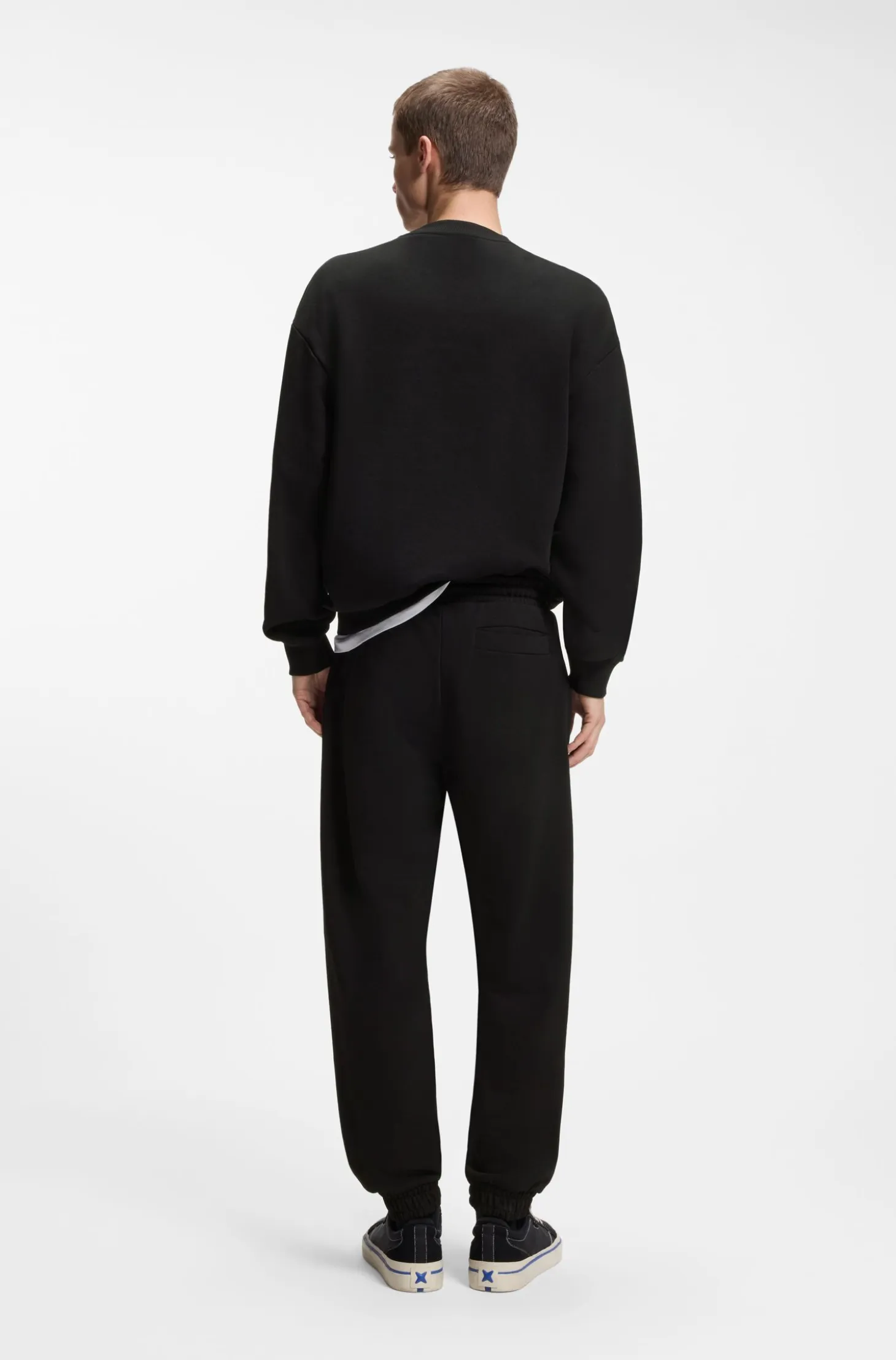 Cotton-terry tracksuit bottoms with gradient logo