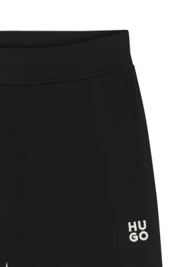 Cotton-terry tracksuit bottoms with embroidered logo