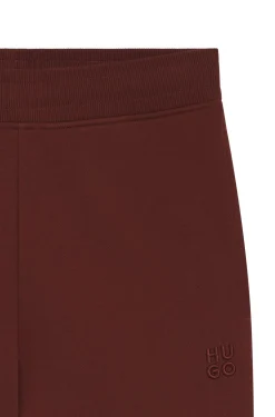 Cotton-terry tracksuit bottoms with embroidered logo