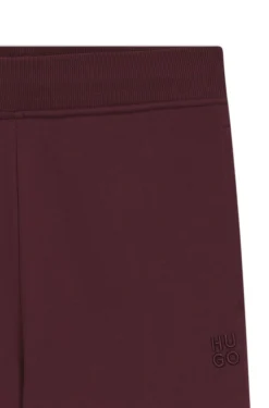 Cotton-terry tracksuit bottoms with embroidered logo