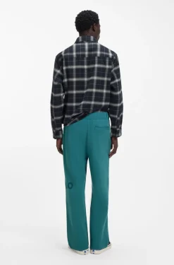 Cotton-terry tracksuit bottoms with logo print