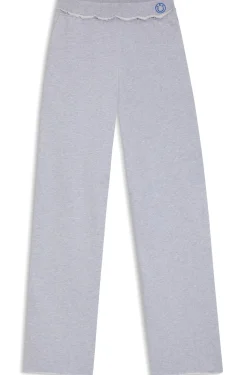 Cotton-terry tracksuit bottoms with logo waistband