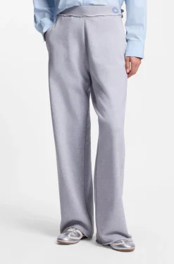 Cotton-terry tracksuit bottoms with logo waistband