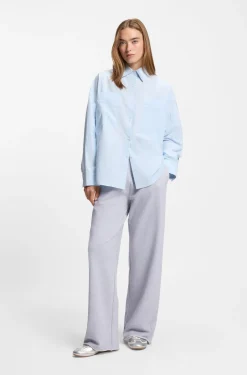 Cotton-terry tracksuit bottoms with logo waistband