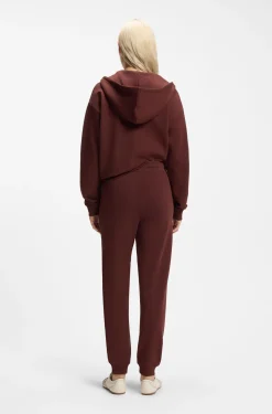 Cotton-terry zip-up hoodie with stacked-logo embroidery