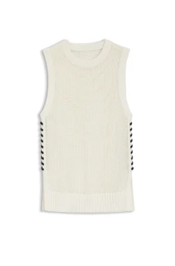Cotton top with mesh structure