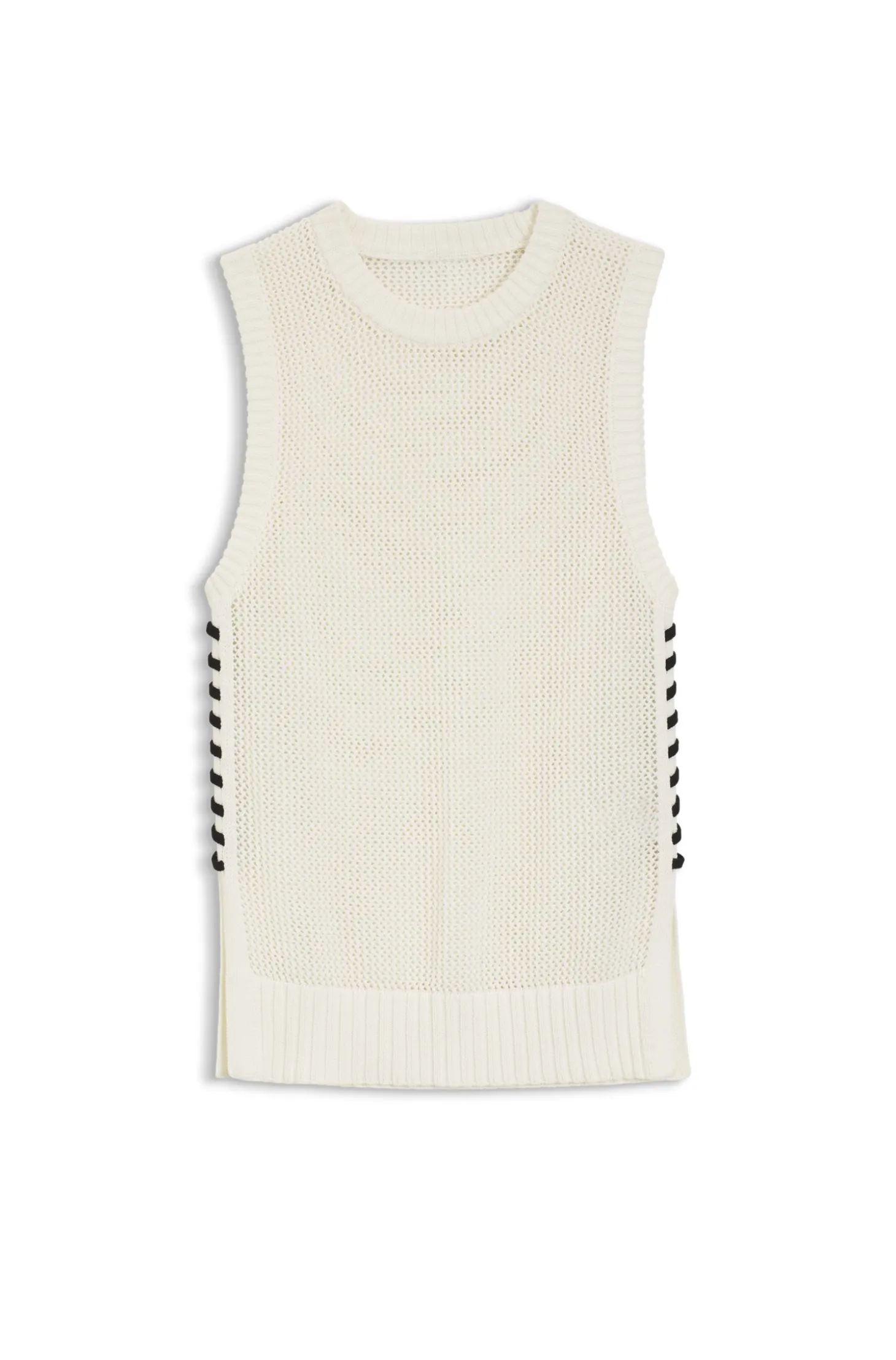 Cotton top with mesh structure