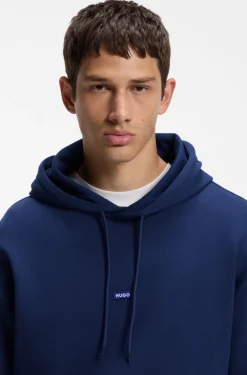 Cotton tracksuit set with blue logo patch