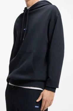 Cotton tracksuit set with blue logo patch