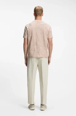 Cotton T-shirt with 3D-jacquard pattern