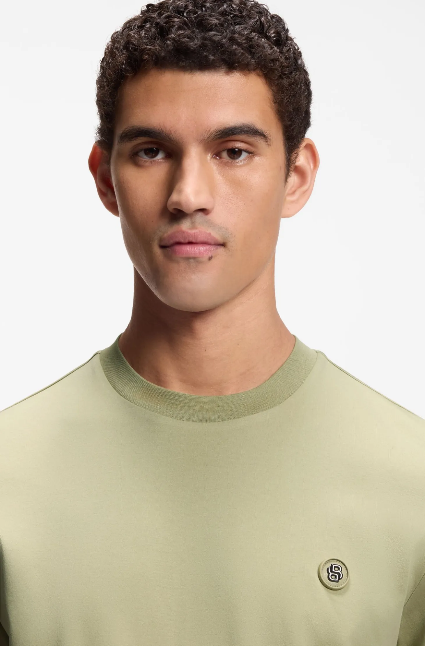 Cotton T-shirt with Double-B-monogram badge