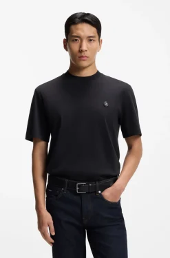 Cotton T-shirt with Double-B-monogram badge