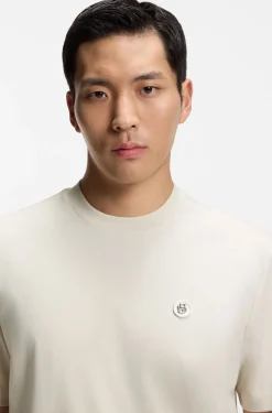 Cotton T-shirt with Double-B-monogram badge