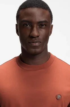 Cotton T-shirt with Double-B-monogram badge